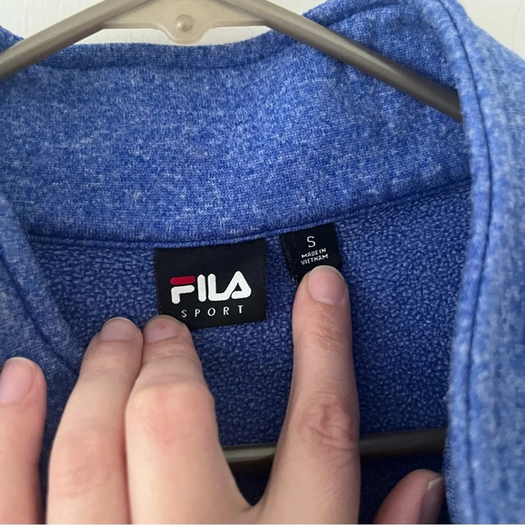 Fila Sport periwinkle Blue Quarter Zip Hoodie size small - Picture 3 of 5